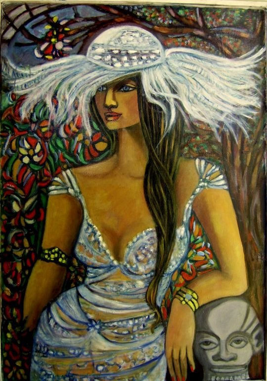 MUJER CON SOMBRERO