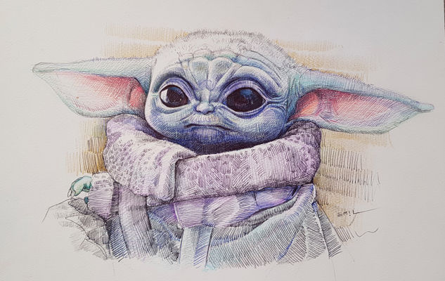 Baby Yoda Tinta