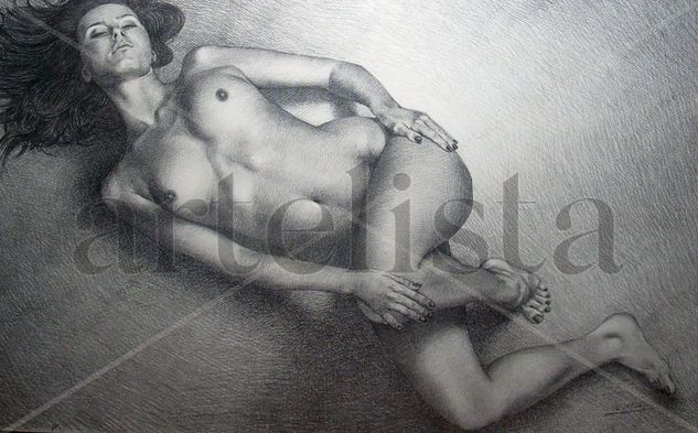 desnudo femenino Carboncillo