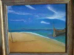 Playa con barca