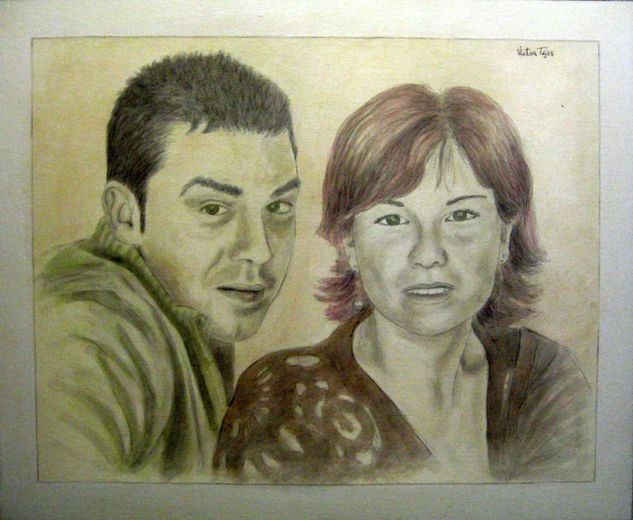 Lande y su hermana Acrylic Canvas Portrait