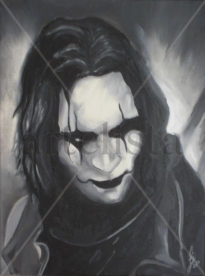 Retrato de Eric Draven (Brandon Lee) Óleo Lienzo Retrato