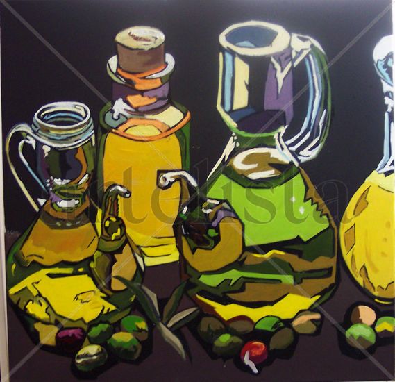 aceiteras.Copia Oil Canvas Still Life Paintings