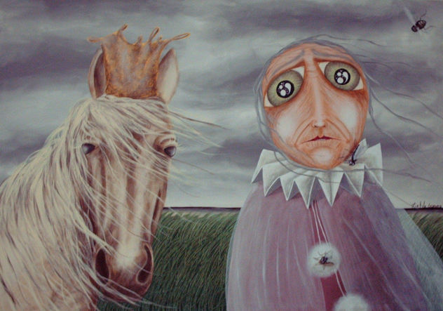 Lembras-te de quem foste?... há 10 minutos?" Misto sobre tela (70cmx100cm), 2010, 900€