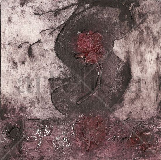 La flor de mi secreto Collagraphy