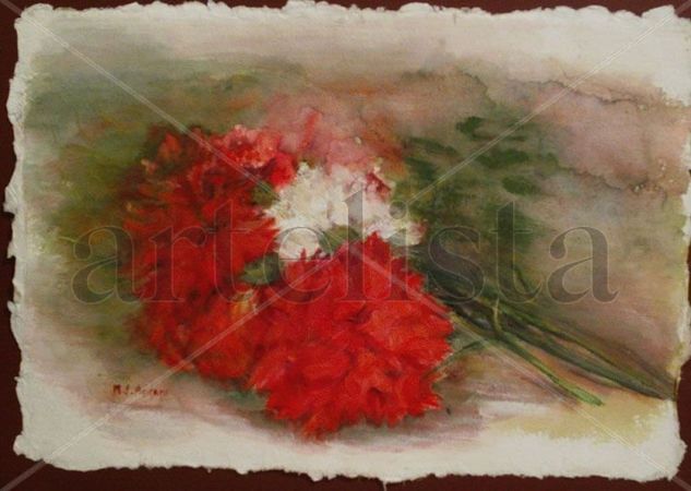 Claveles II Others Paper Floral Painting