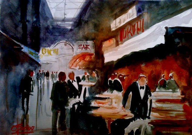 Mercado del Puerto interna Watercolour Paper Others