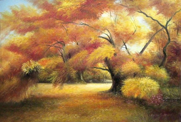 juguemos en el bosque Oil Canvas Landscaping