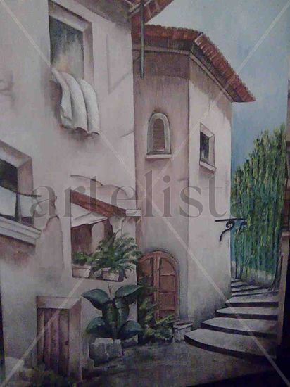 Casa Rural Acrylic Canvas Landscaping