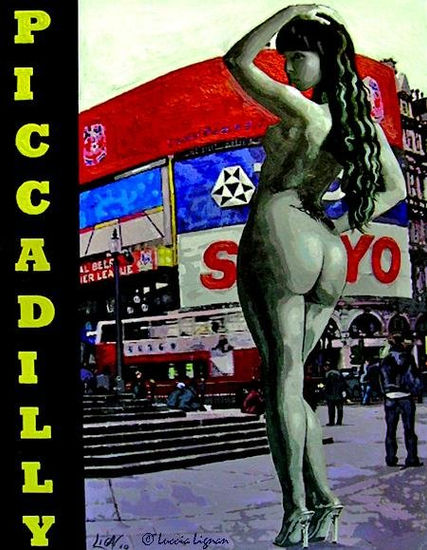 HI PICCADILLY! . © Luccia Lignan . London (UK) Acrílico Lienzo Desnudos