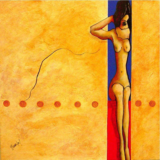 Fecundación Acrylic Canvas Nude Paintings