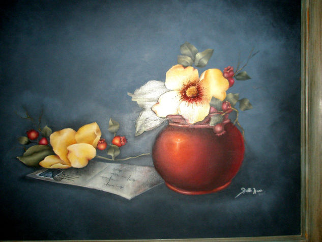 azul Oil Panel Still Life Paintings