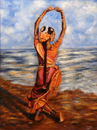 Danza hindú Oil Canvas