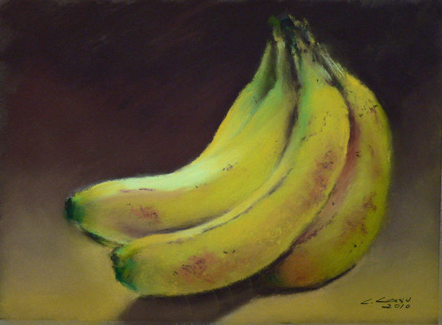 Plátanos Pastel Paper Still Life Paintings