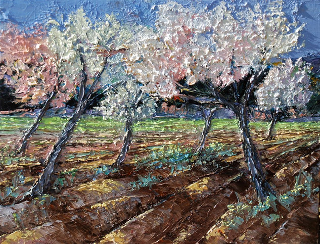 Camp d'Ametllers - Campo de Almendros Oil Canvas Landscaping