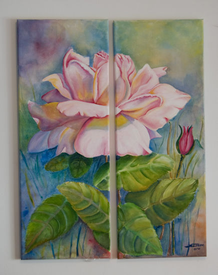 Sin título Acrylic Canvas Floral Painting