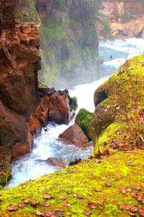 Agua entre rocas