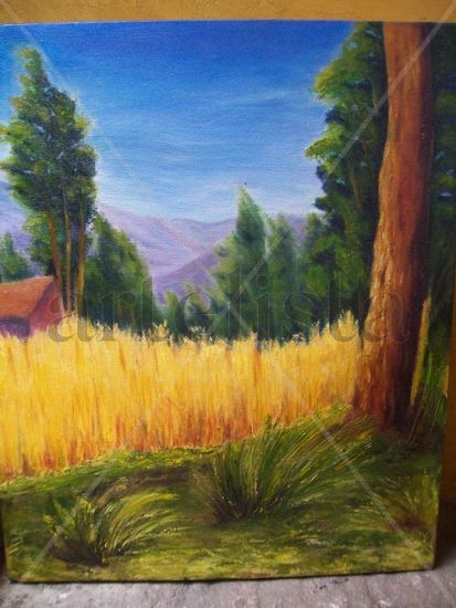 PAISAJE EN HUASQUICHA - JAUJA Oil Canvas Landscaping