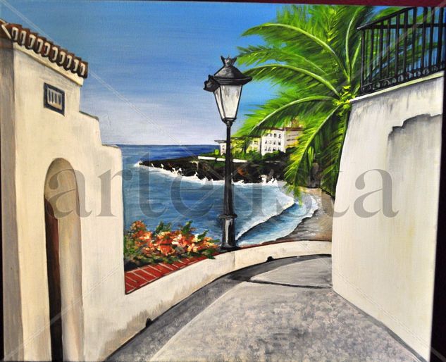 Balcón de Europa Nerja-Málaga Acrylic Canvas Landscaping