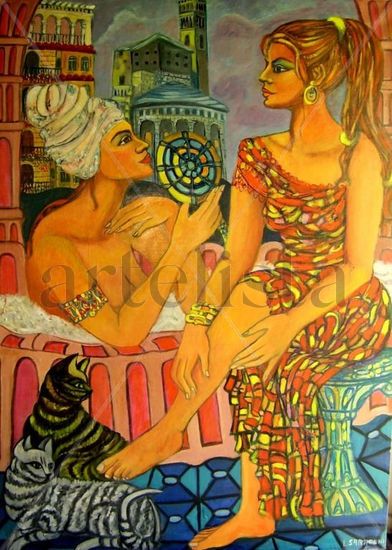 el baño Oil Canvas Figure Painting