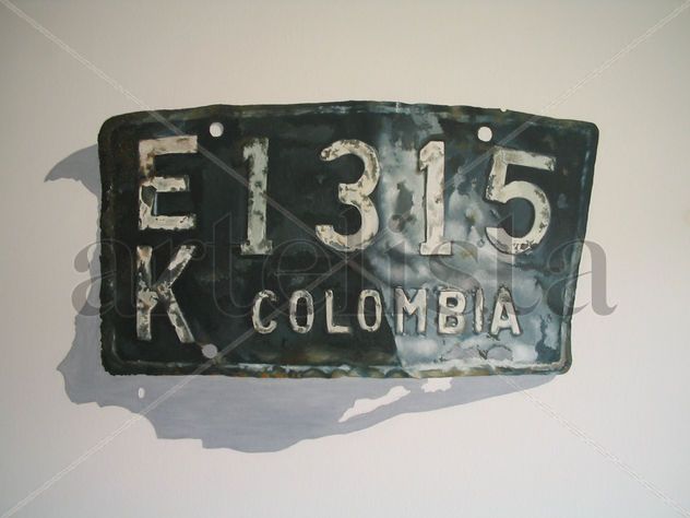 de la serie "desechos" placa