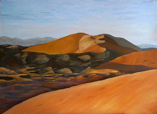 Amanecer en el desierto Oil