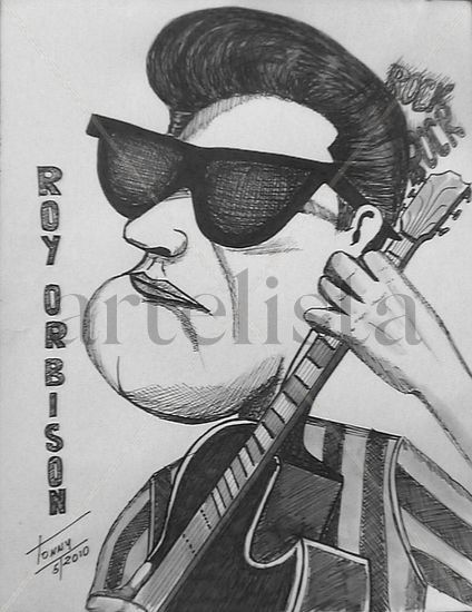 ROY ORBISON Mixed media Paper Landscaping