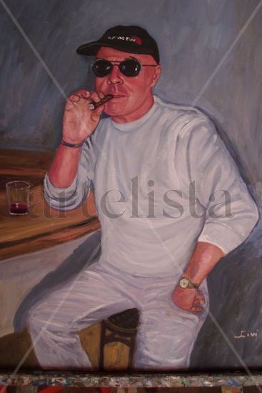 Retrato con puro Oil Canvas Portrait