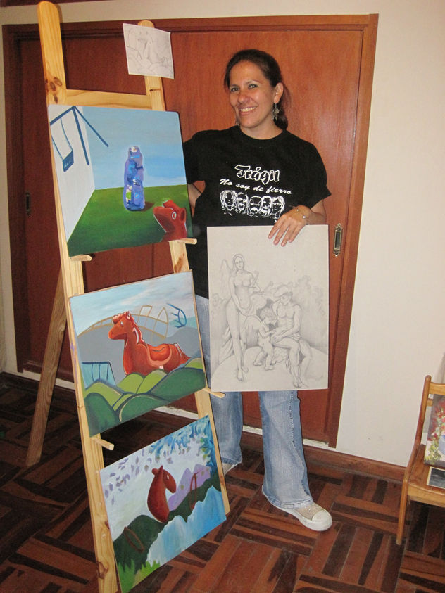 tríptico caballos