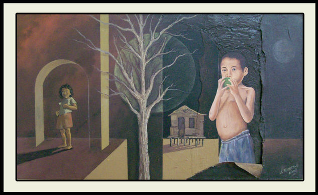 EL PALAFITO ENCANTADO Media Mixta Lienzo Figura