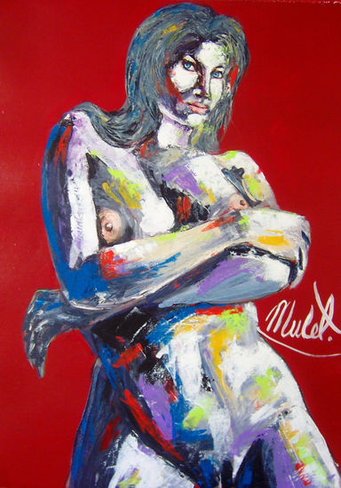 "Valeria" Acrylic Paper Nude Paintings