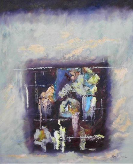 ENTE SOSEGADO TEÑIDO DE VIOLETA Oil Canvas