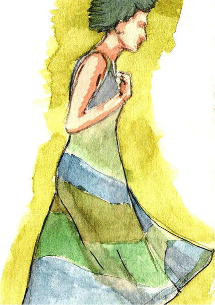 Mujer andando.