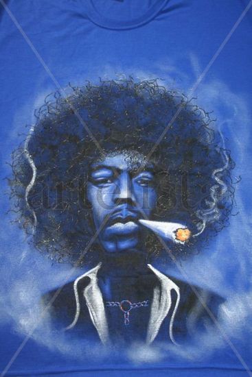 Jimi Hendrix Oil Canvas Landscaping