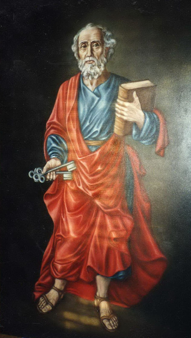 San Pedro. Pintura al oleo sobre lienzo con bastidor. Por encargo.