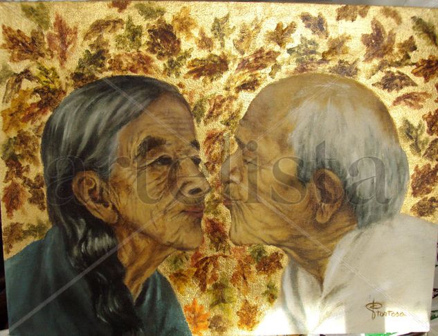 El Beso Oil Canvas Portrait