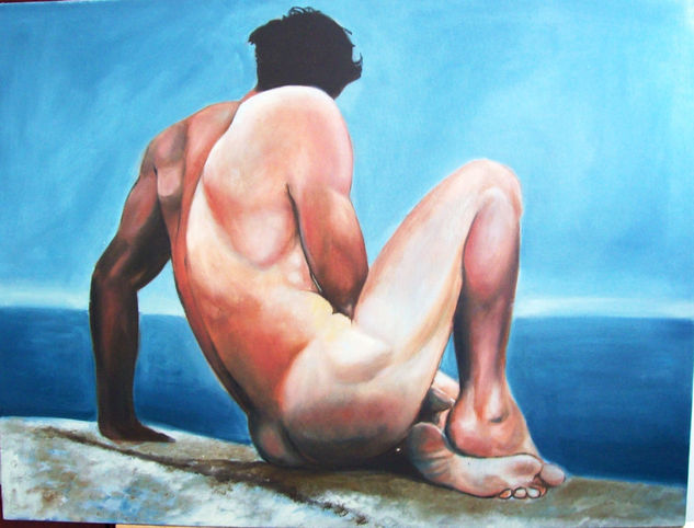 Icaro Oil Canvas Figure Painting