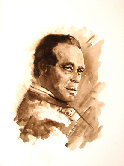 Curro Romero Watercolour Paper Portrait