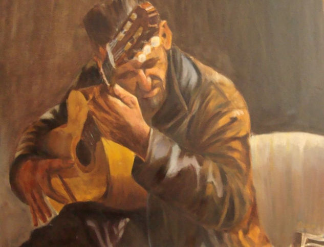 el guitarrista Oil Canvas Figure Painting