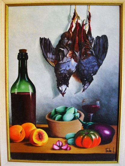 BODEGON CON PERDICES Oil Canvas Still Life Paintings