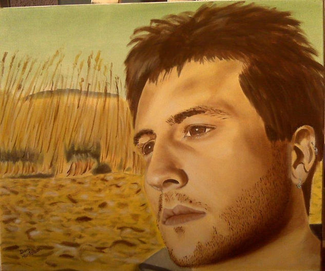 mi amigo egdar Oil Canvas Portrait