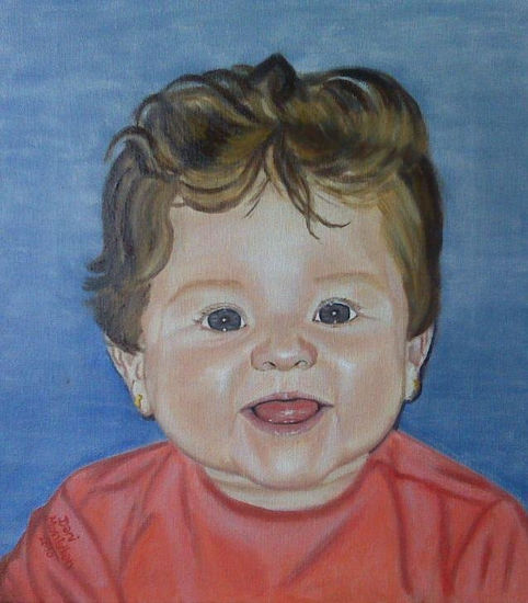 mi dunia Oil Canvas Portrait