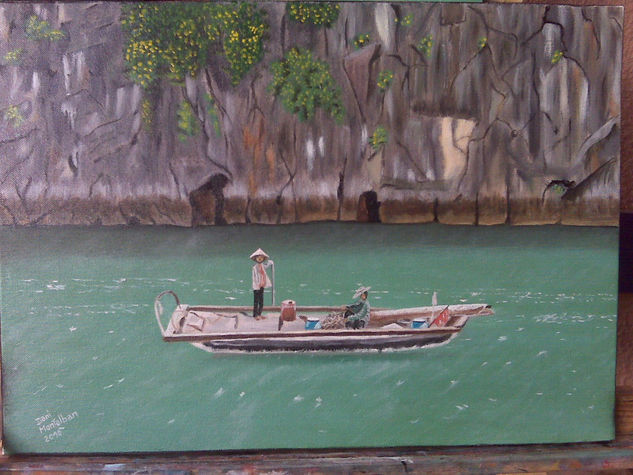 la barkera, vietnam Oil Canvas Landscaping