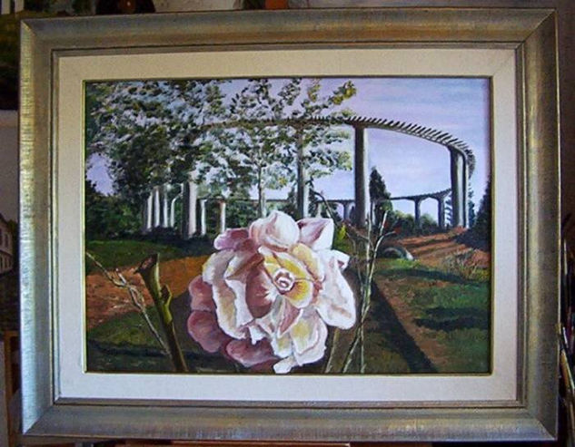 389-Rosas del prado Oil Canvas Landscaping