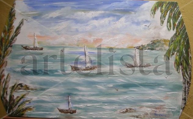 BUZIOS - BRASIL lll Oil Canvas Marine Painting