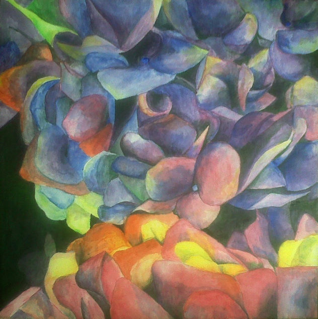 hortensia azul (fiesta de color)