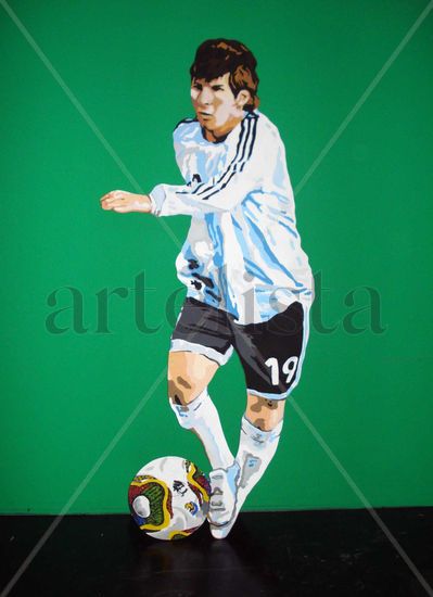 messi Acrylic Panel Portrait