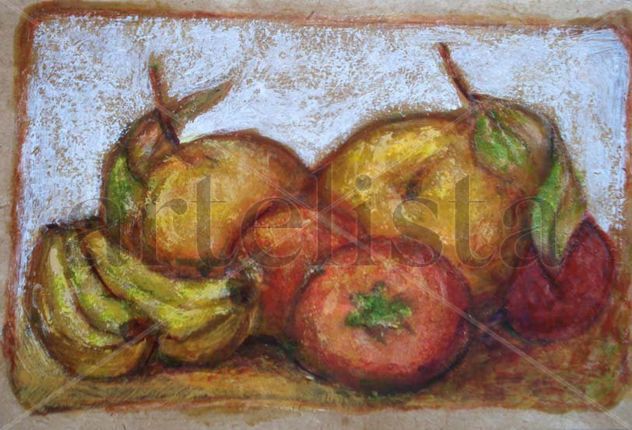Naranjas, tomates y platanos