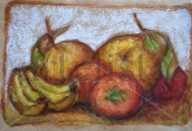 Naranjas, tomates y platanos Oil Canvas Landscaping