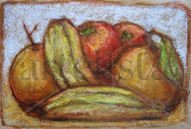 Naranjas, tomates y platanos